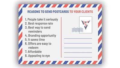 8 reasons to send postcards to the clients of your veterinary clinic